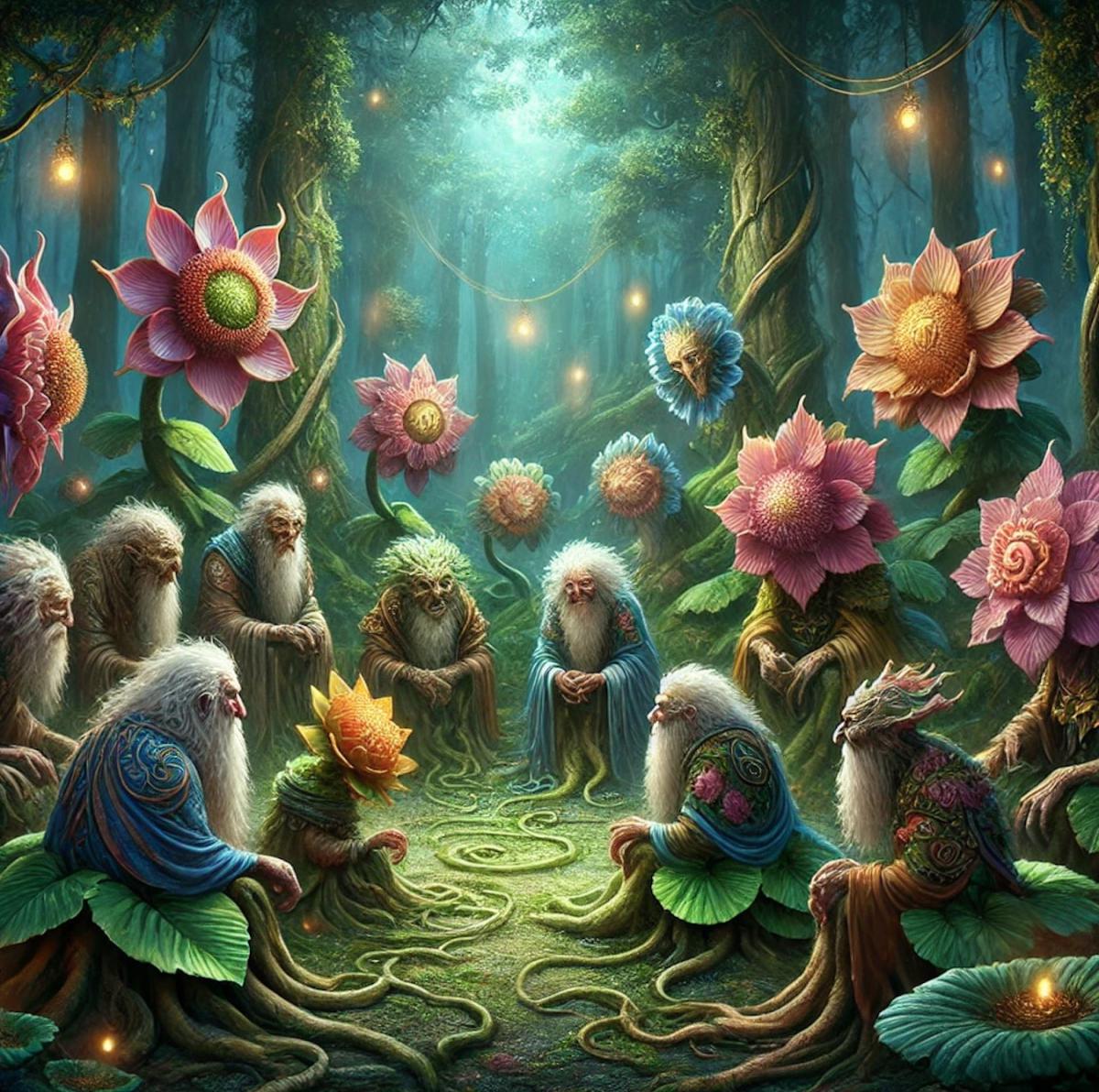 La petite fille et les tulipes magiques