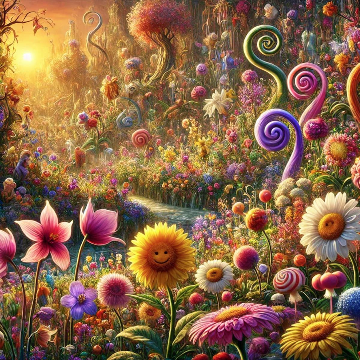 La petite fille et les tulipes magiques