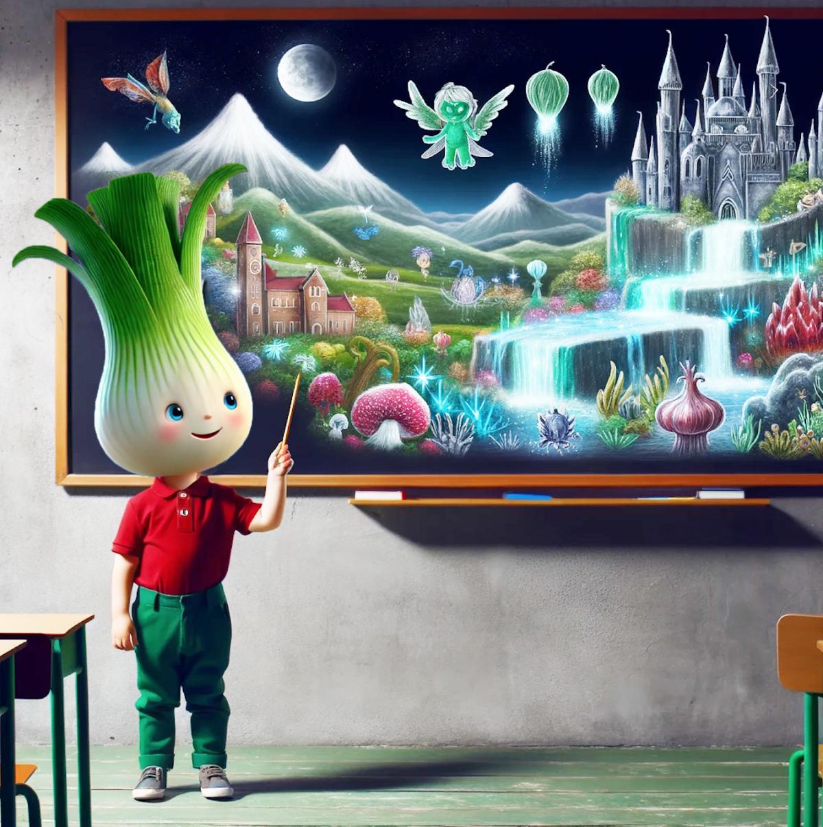 Le petit garçon à la tête de poireau