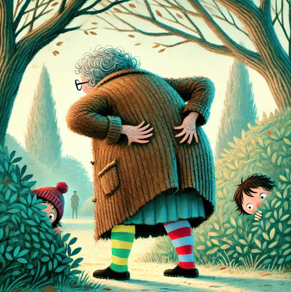 La vieille dame avec les chaussettes dépareillées