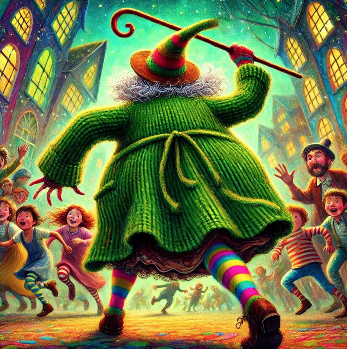 La vieille dame avec les chaussettes dépareillées