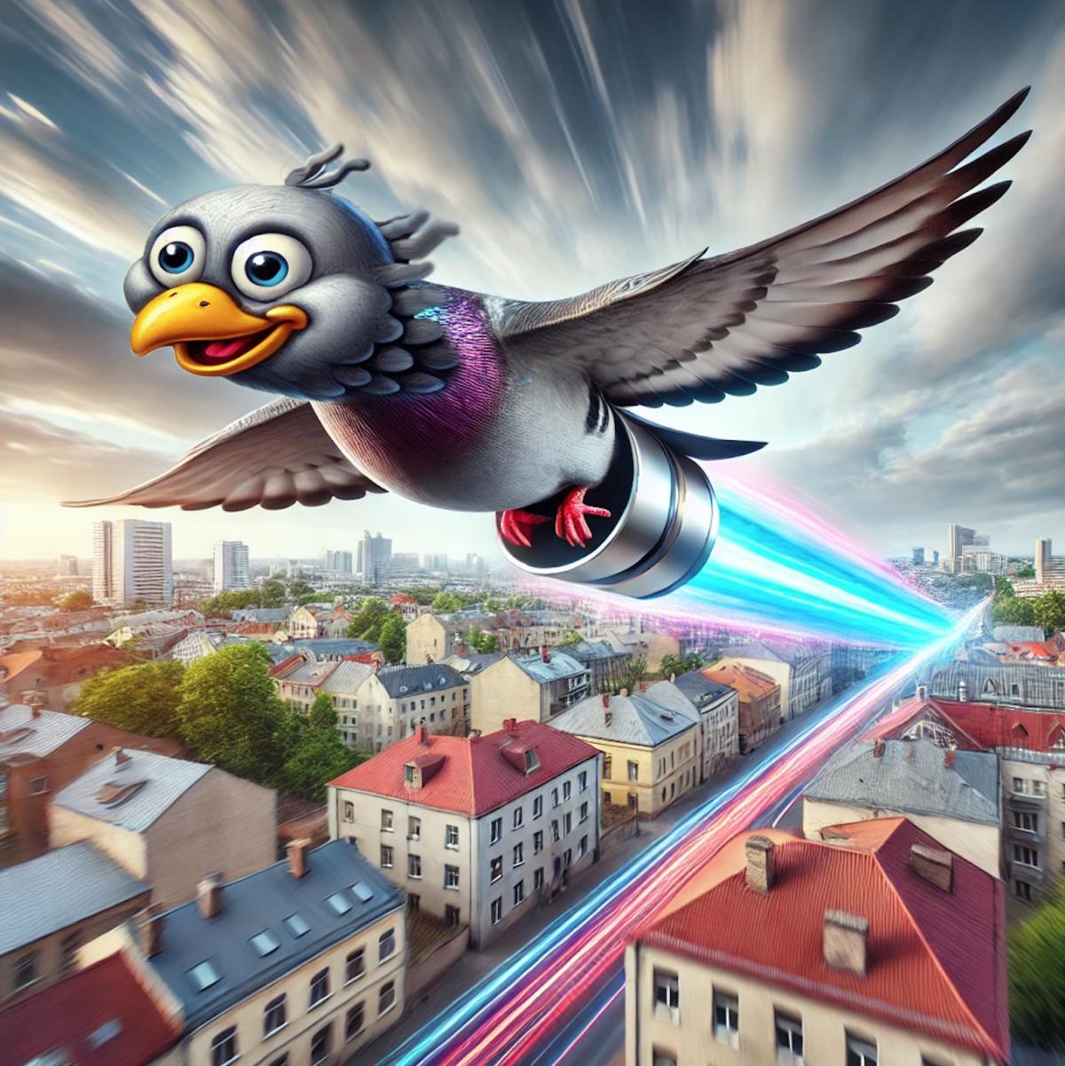 Le pigeon à hélice