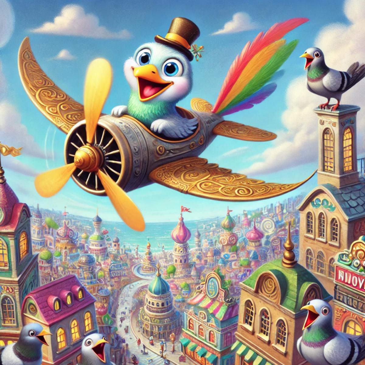 Le pigeon à hélice