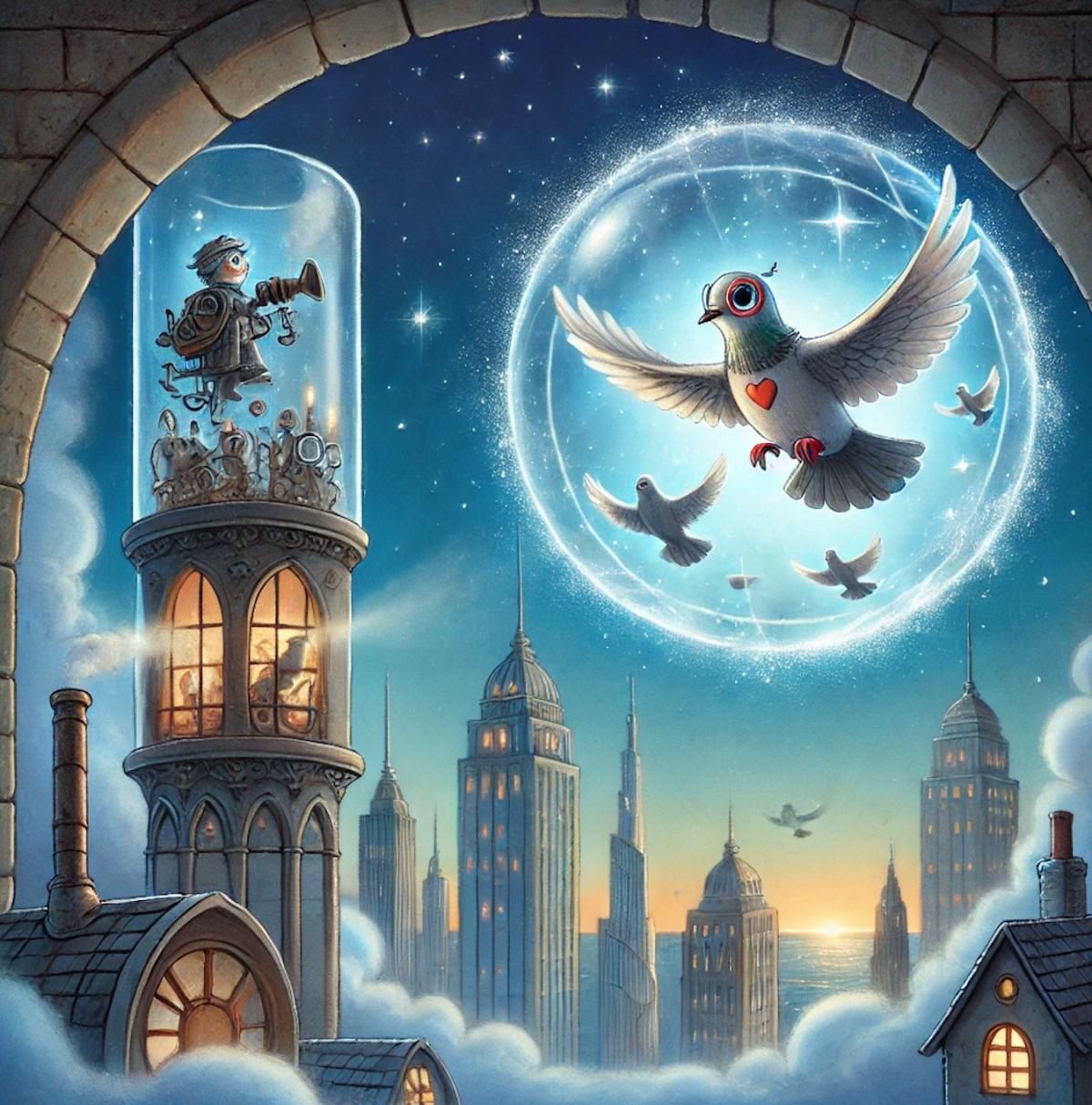 Le pigeon à hélice